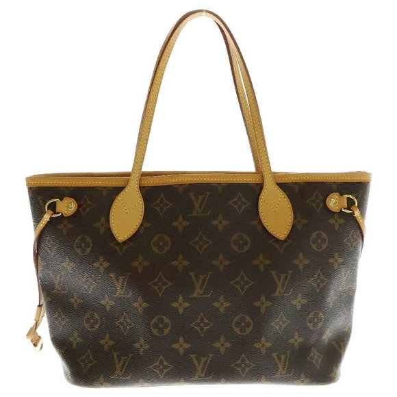 Louis Vuitton Monogram Neverfull Leather Handbag Pouch Brown - Picture 1 of 5